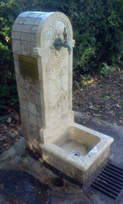 Fountain in travertine Montecelio Park(Rome)